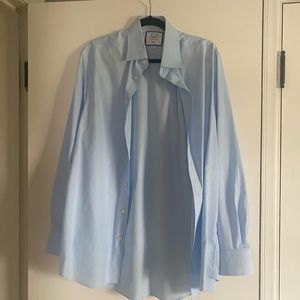 Charles tyhritt baby blue button up men’s dress shirt